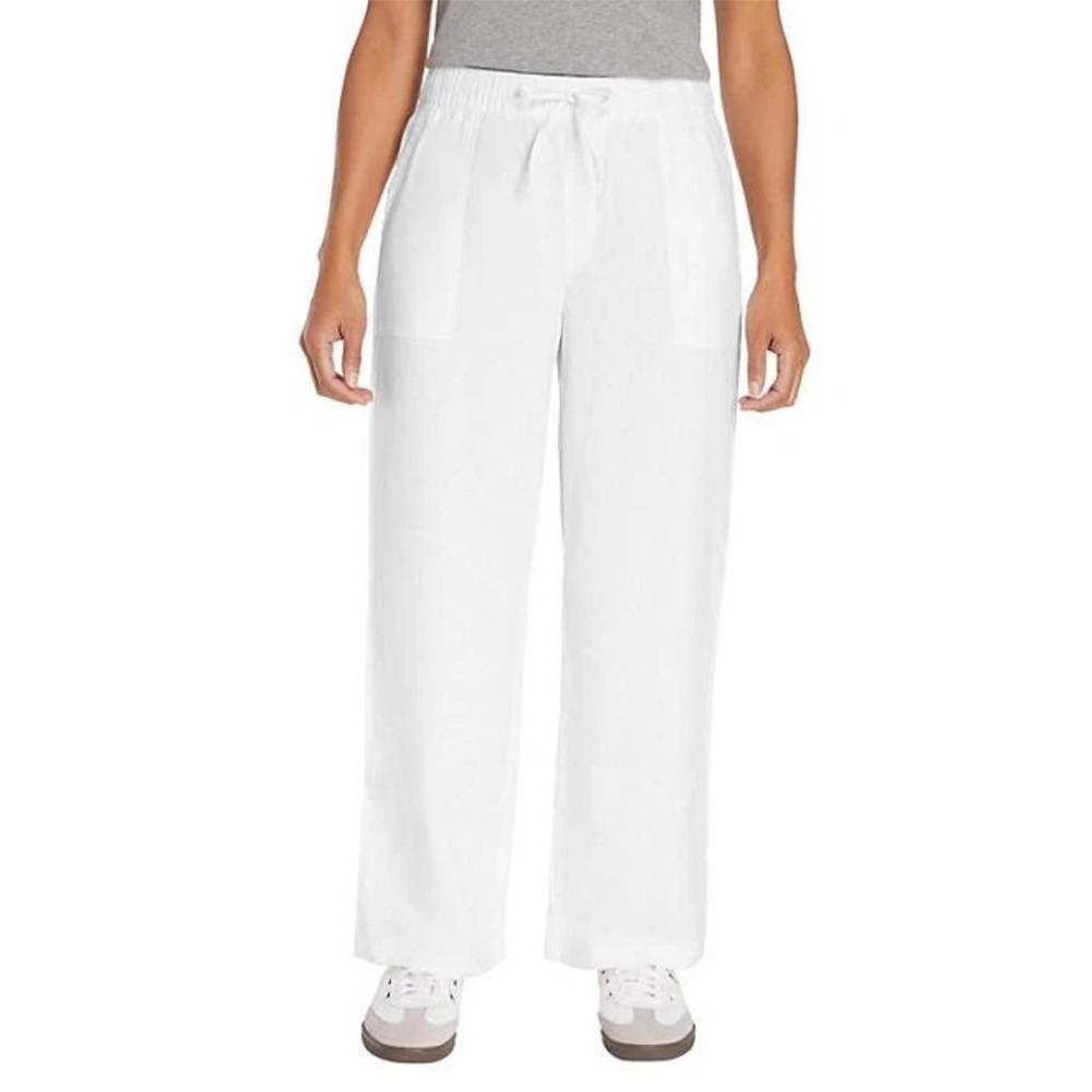 GAP Women's White linen Drawstring Pants